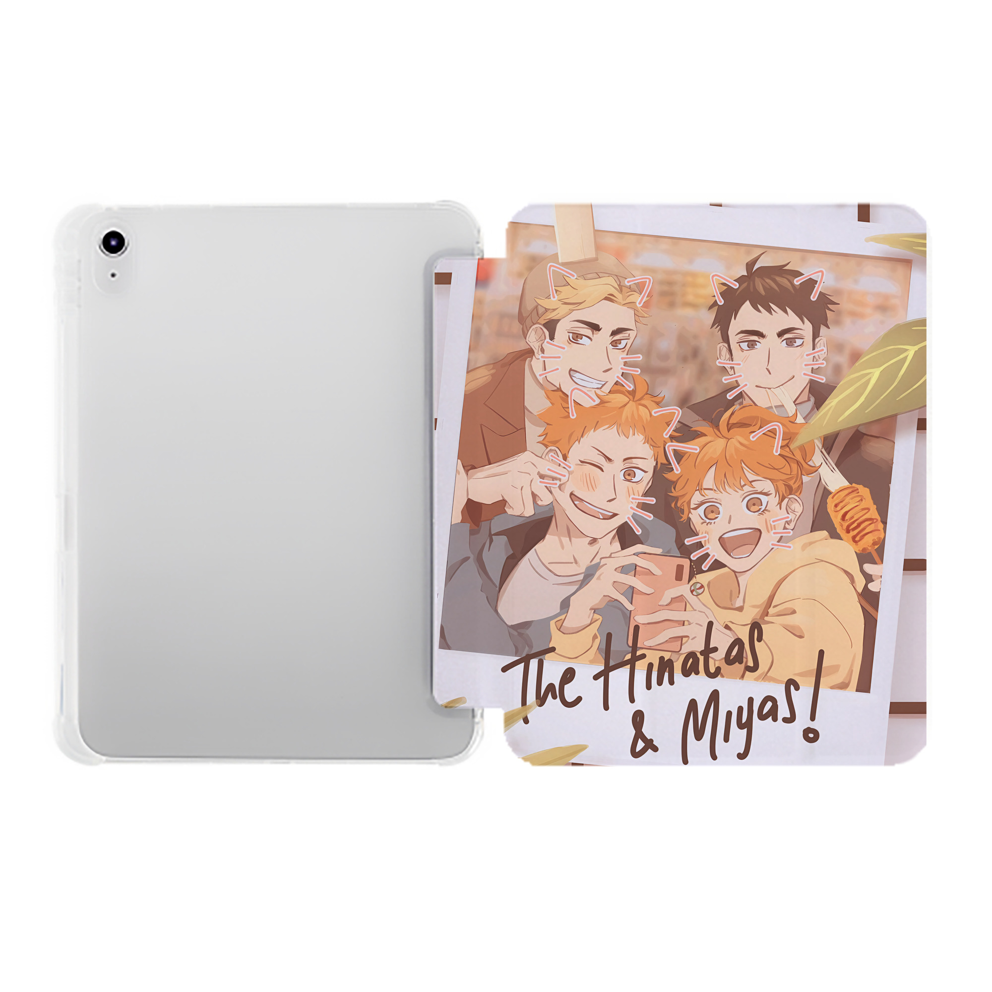 （画像用） ハイキュー!! Haikyu!! IPad ケース ペン収納付き 三つ折りスタンド PUレザー×シリコン 対応機種9.5/10.5/10.9インチ